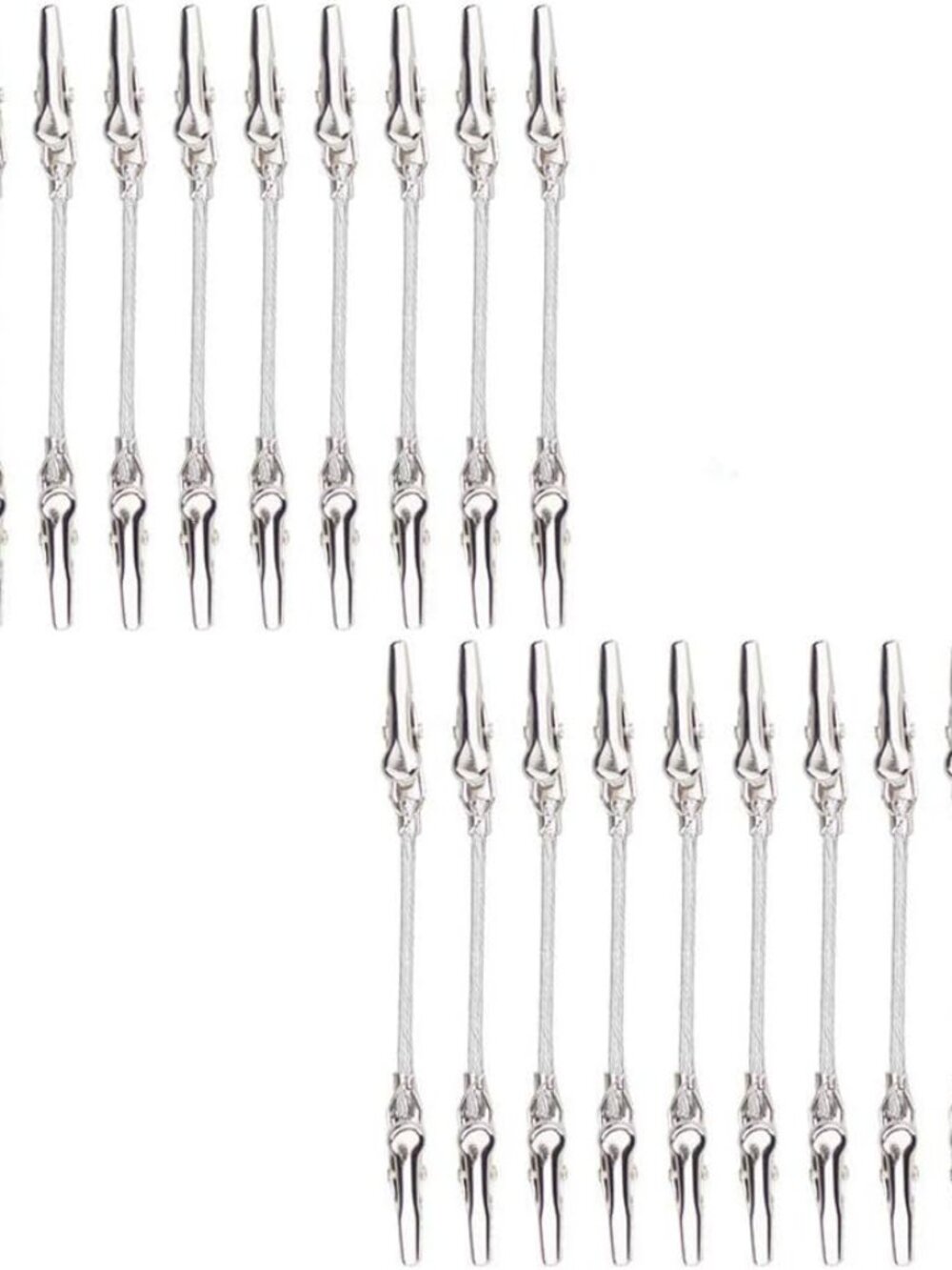20 Pieces Double Head Alligator Clip Photo Holders Metal Wire Pictures Memo Note